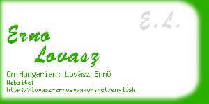erno lovasz business card