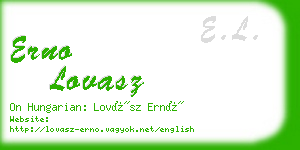 erno lovasz business card